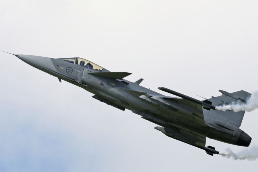 Fighter jet Saab Jas 39 Gripen
